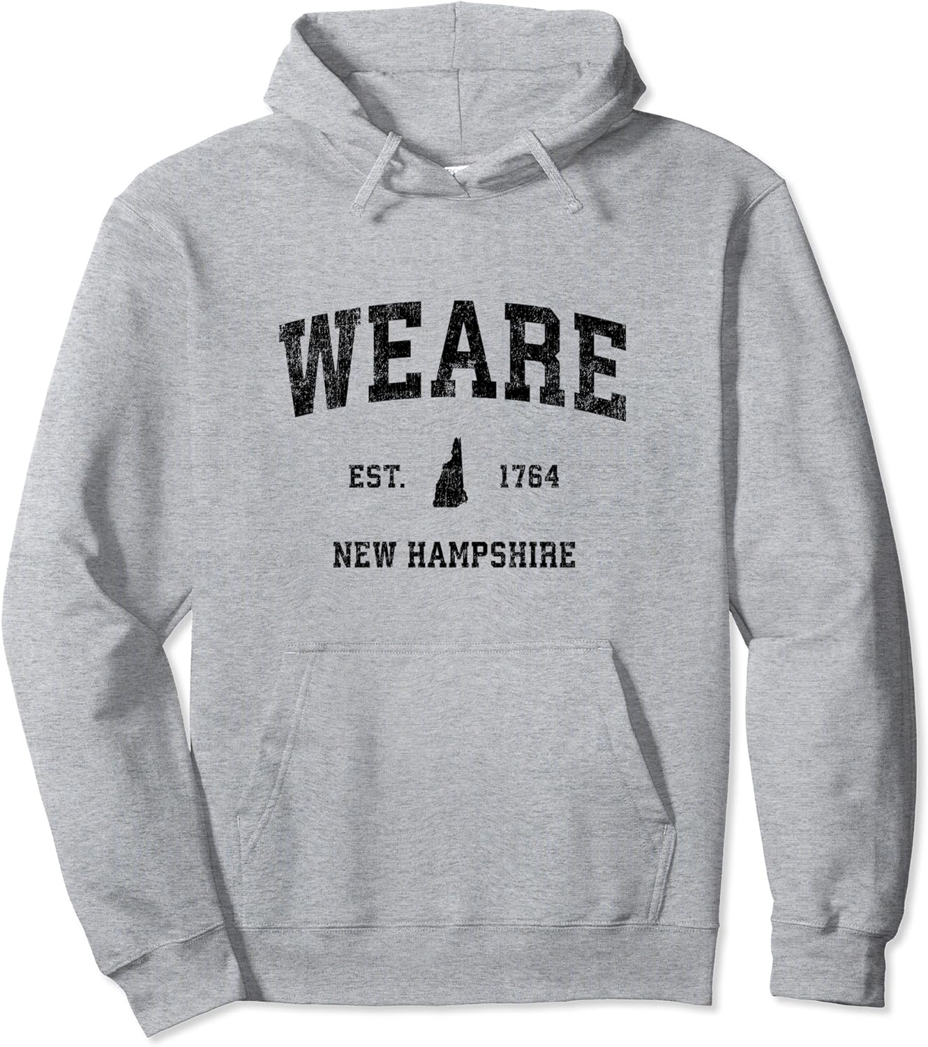 Weare New Hampshire NH Vintage Sports Design Black Print Pullover Hoodie Clothing